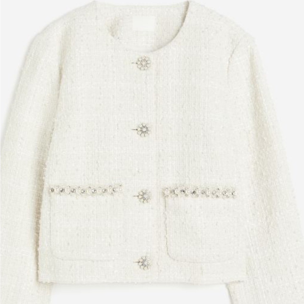 Women's Cream Tweed Jacket